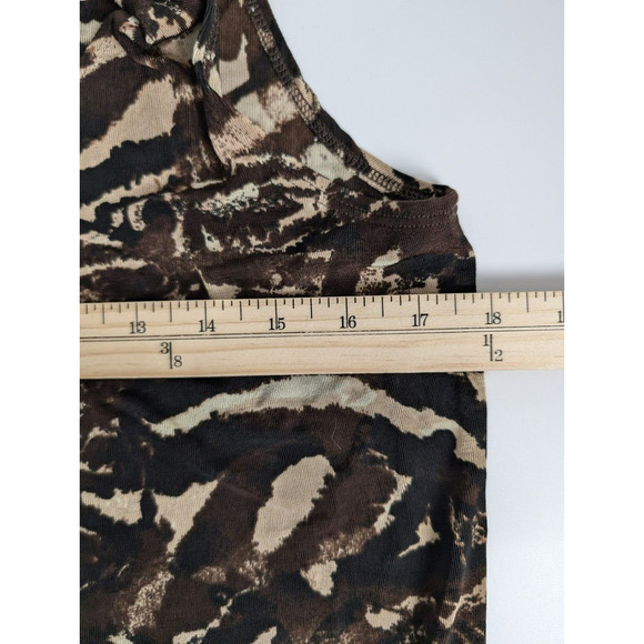 Chicos Travelers Tank Top Animal Print Safari Cheetah Zebra Brown Large - Picture 6 of 7